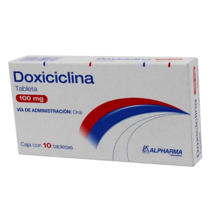Doxiciclina 100 mg Caja con 10 Cápsulas