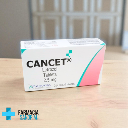 Letrozol 2.5 mg 30 Tabletas Cancet Aurovida Farmaceutica