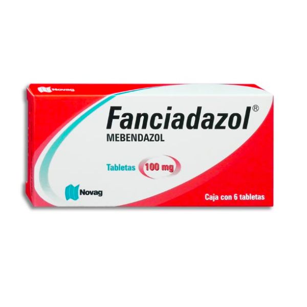 Fanciadazol (Mebendazol) 100 mg Caja con 6 Tabletas