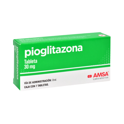 Pioglitazona 30 mg Caja con 7 Tabletas