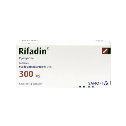 Rifampicina 300mg Rifadin Caja con 16 Cápsulas Sanofi