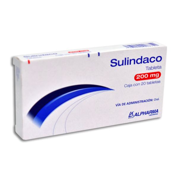 Sulindaco 200 mg Caja con 20 Tabletas