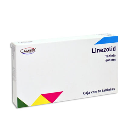 Linezolid 600 mg caja con 10 tabletas Laboratorios Camber