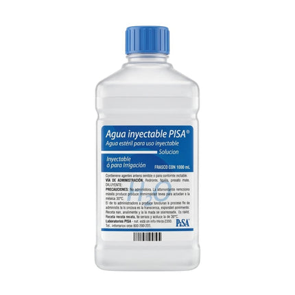 Agua Inyectable Frasco con 1000 mL