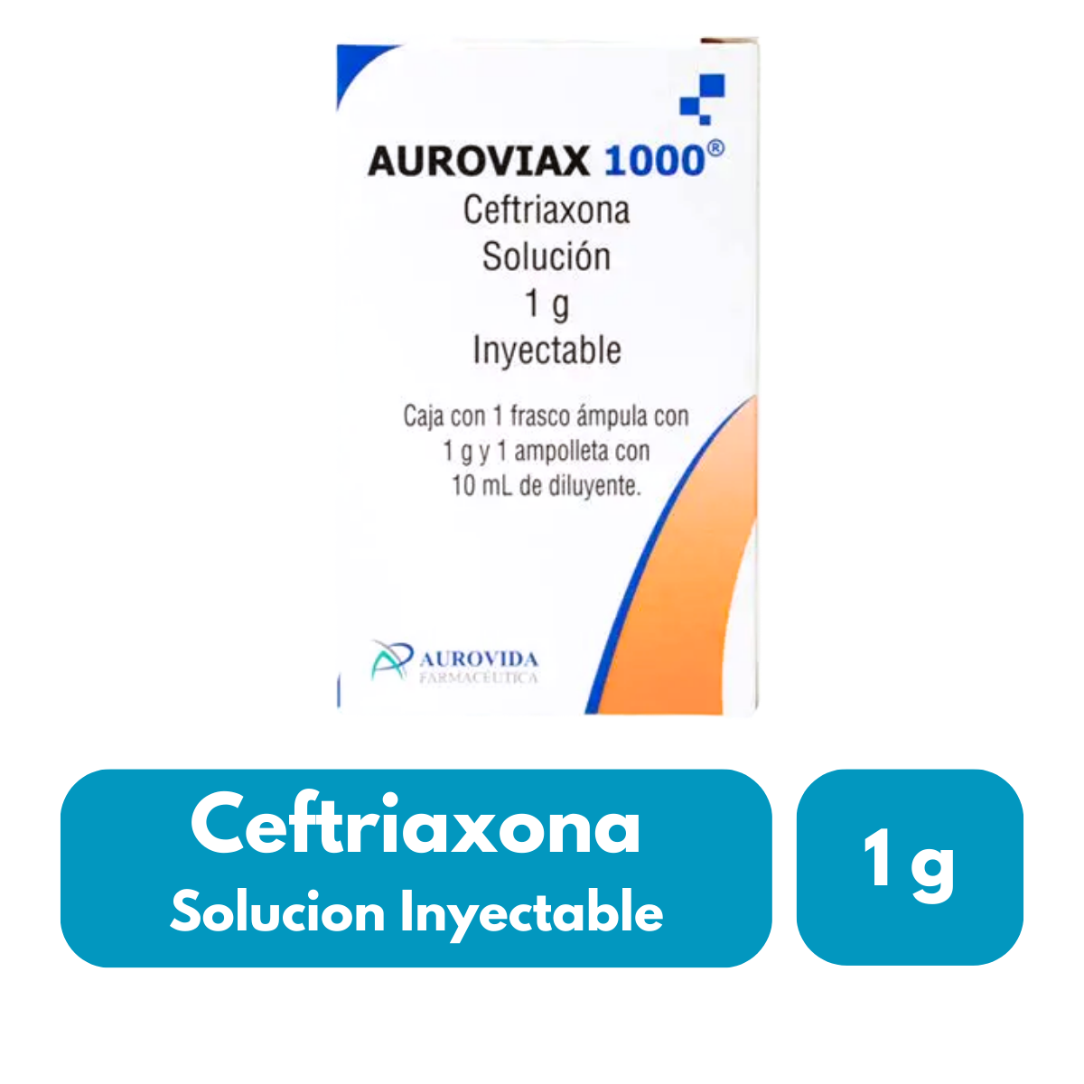 Auroviax 1000 (Ceftriaxona) Solución Inyectable 1 g – Farmacia Sanorim