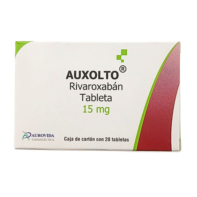 Auxolto (Rivaroxaban) 15 mg Caja con 28 Tabletas