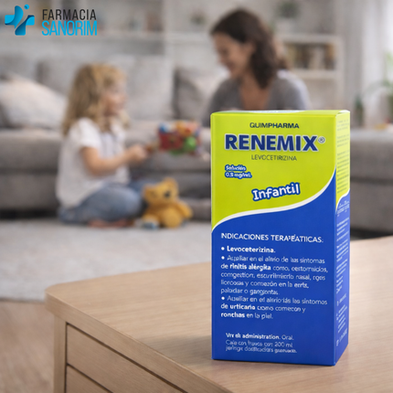Renemix (Levocetirizina) 0.5 Mg/ml Solución Caja con Frasco con 200 mL
