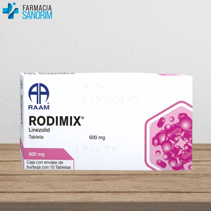 Rodimix (Linezolid) 600 mg Caja con 10 Tabletas