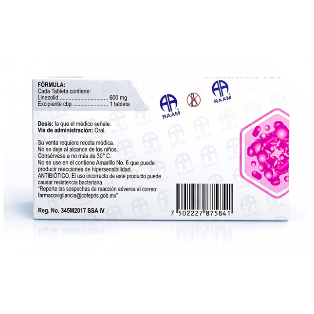 Rodimix (Linezolid) 600 mg Caja con 10 Tabletas