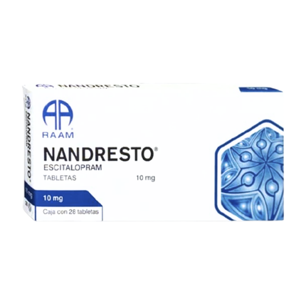 Nandresto (Escitalopram) 10 mg Caja con 28 Tabletas