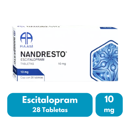 Nandresto (Escitalopram) 10 mg Caja con 28 Tabletas