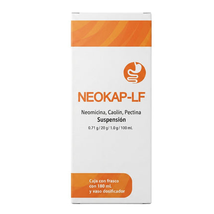 Neokap-Lf (Neomicina/Caolin/Pectina) 0.71g/20g/1g/100 ml Suspensión 180 mL