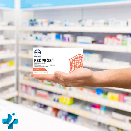 Fedpros (Tamsulosina) 0.4 mg Caja con 30 Cápsulas