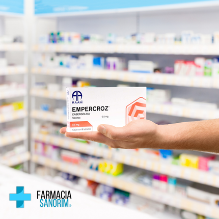 Cabergolina 0.5 mg 8 Tabletas Empercroz RAAM