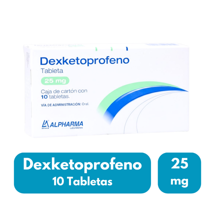 Dexketoprofeno 25mg Caja con 10 Tabletas