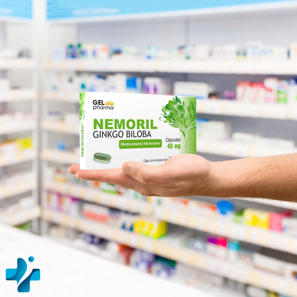 Nemoril (Ginkgo Biloba) 40mg  Caja con 30 Cápsulas Gel Pharma