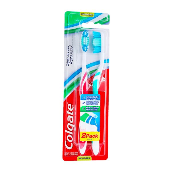 Cepillo Dental Colgate Triple Accion Con 2 Piezas – Farmacia Sanorim