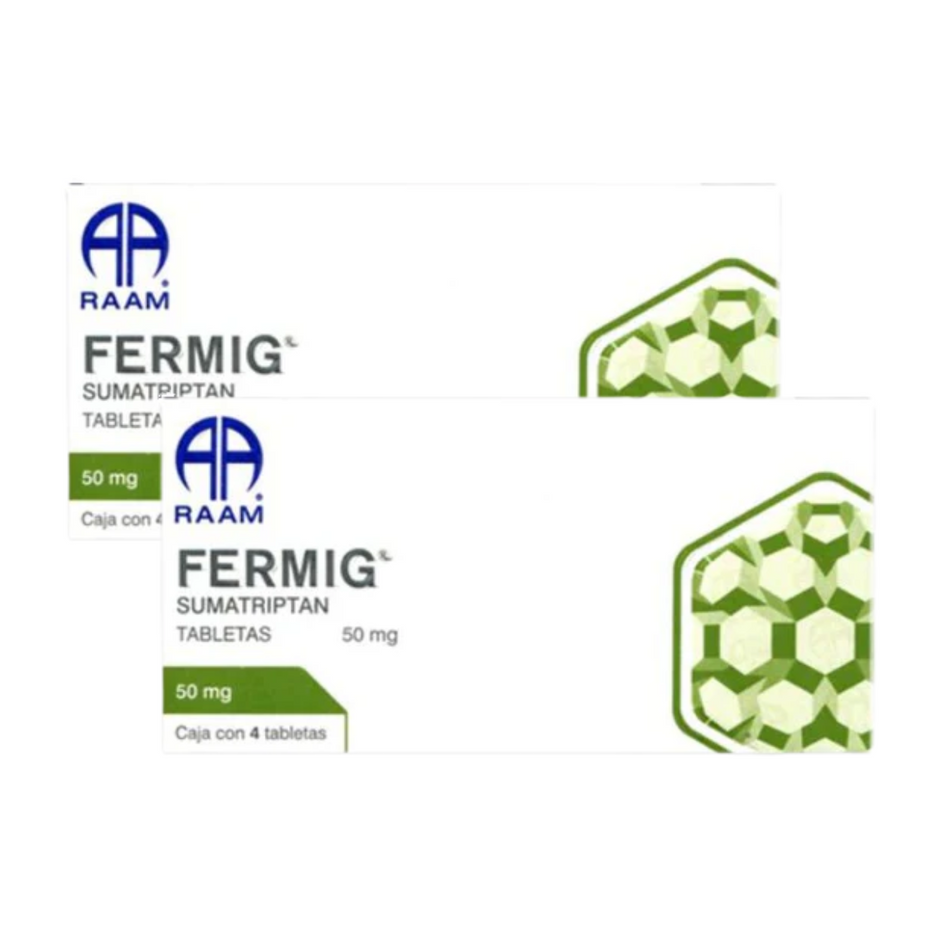Fermig (Sumatriptan) 50 mg Caja con 4 Tabletas – Farmacia Sanorim