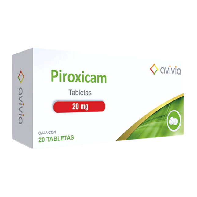 Piroxicam 20 mg Caja con 20 Tabletas
