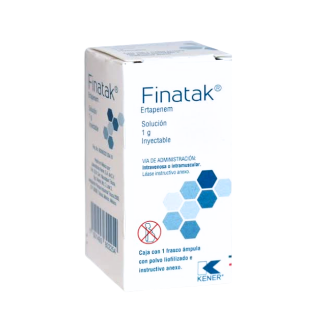 Finatak (Ertapenem) 1g Frasco Solución Inyectable Laboratorios Kener
