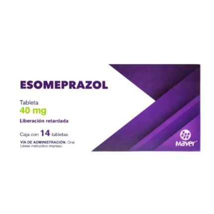 Esomeprazol 40 mg Liberación Retardada Caja con 14 Tabletas