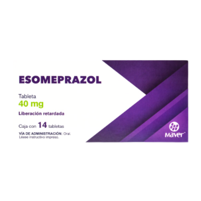 Esomeprazol 40 mg Liberación Retardada Caja con 14 Tabletas Maver