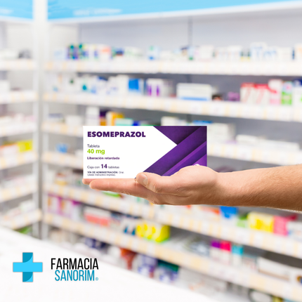Esomeprazol 40 mg Liberación Retardada Caja con 14 Tabletas