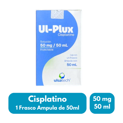 Cisplatino 50mg Frasco Ampula de 50 mL inyectable Ul-plux