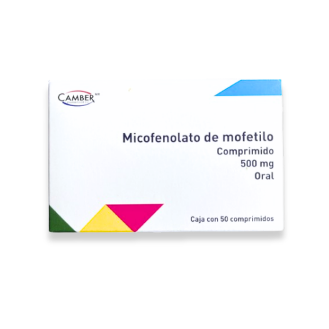 Micofenolato de mofetilo 500mg Caja con 50 Comprimidos Camber Pharma