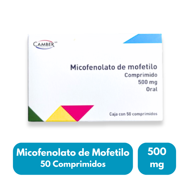 Micofenolato de mofetilo 500mg Caja con 50 Comprimidos Camber Pharma