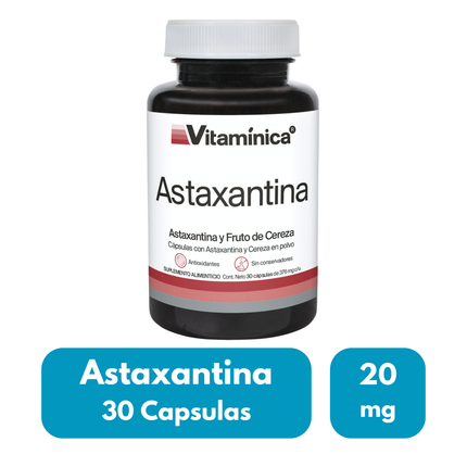 Astaxantina 20 mg Caja con 30 Cápsulas