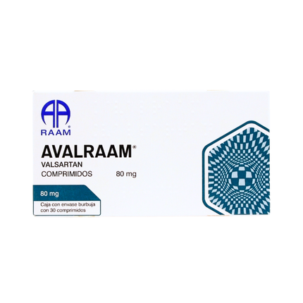 Valsartan 80mg Avalraam Caja C/30 Comprimidos RAAM