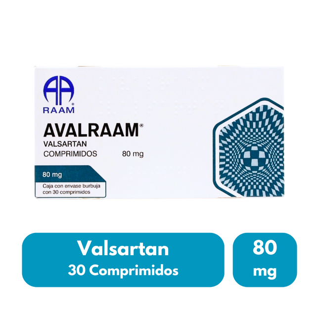 Valsartan 80mg Avalraam Caja C/30 Comprimidos RAAM