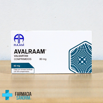 Valsartan 80mg Avalraam Caja C/30 Comprimidos RAAM