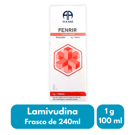 Fenrir (Lamivudina )Solucion 1g/100ml Caja con Frasco de 240ml