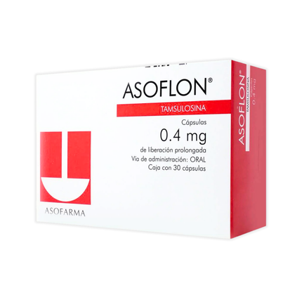 Asoflon (Tamsulosina) 0.4mg Liberación Prolongada Caja 30 Cápsulas