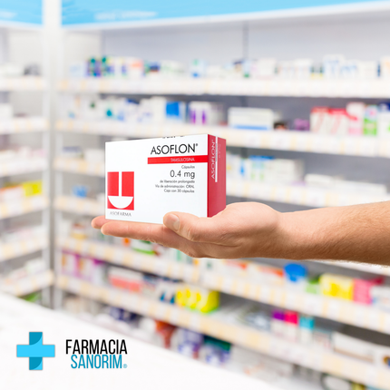 Asoflon (Tamsulosina) 0.4mg Liberación Prolongada Caja 30 Cápsulas
