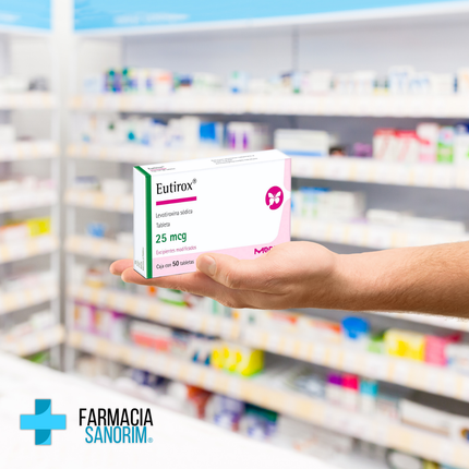 Eutirox (Levotiroxina Sódica) 25mcg Caja con 50 Tabletas