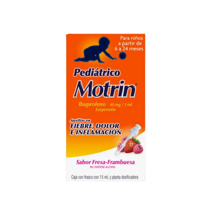 Motrin Pediátrico (Ibuprofeno) 40 mg / 1 mL Caja con Frasco con 15 mL