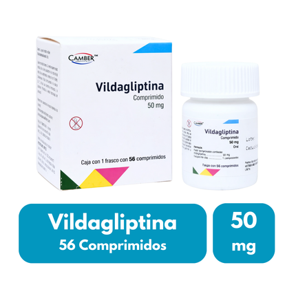 Vildagliptina 50 mg Caja con 56 Comprimidos