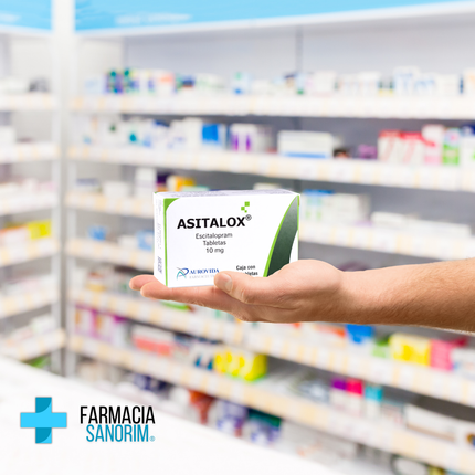 Asitalox (Escitalopram) 10 mg Caja con 28 Tabletas