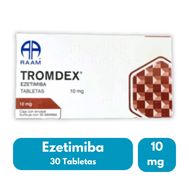 Tromdex (Ezetimiba) 10 mg Caja con 30 Tabletas