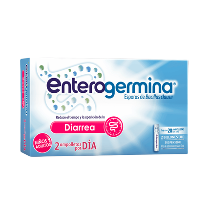 Enterogermina (Esporas de Bacillus Clausii) 2 Billones UFC Oral Caja con 20 Ampolletas de 5mL