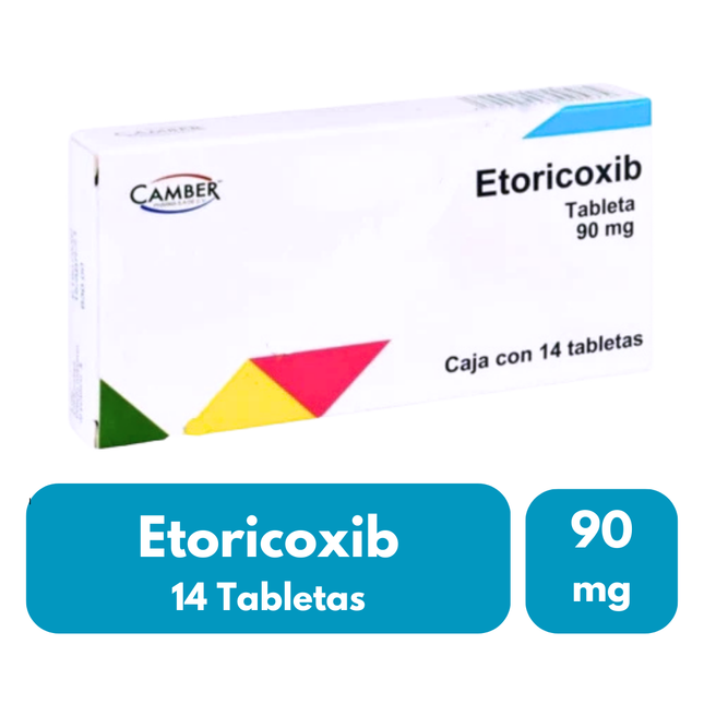 Etoricoxib 90 mg Caja con 14 Tabletas