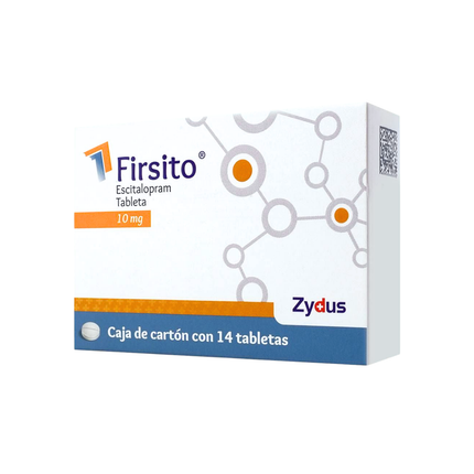 Firsito (Escitalopram) 10mg Caja con 14 Tabletas