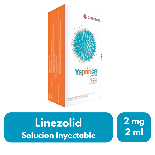 Yaprinca 600 mg  (Linezolid) 2 mg/ mL Solucion Inyectable