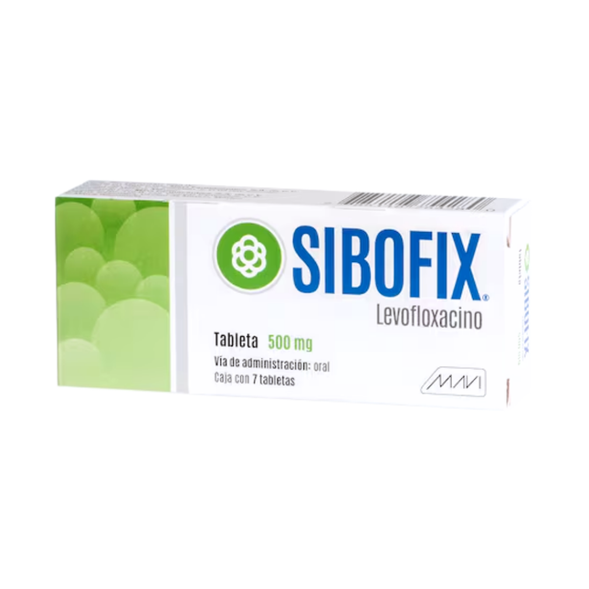 Sibofix  (Levofloxacino) 500 mg Caja con 7 Tabletas Mavi