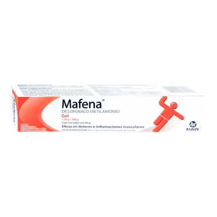Mafena (Diclofenaco) Caja con tubo con gel de 60 g | Maver Laboratorios
