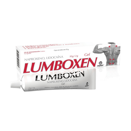 Lumboxen (Naproxeno / Lidocaína) 10 g / 2 g Gel en tubo con 35 g | Maver Laboratorios