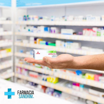 Amikacina 100 mg/2 ml Solución Inyectable 2 Ampolletas Laboratorios AMSA